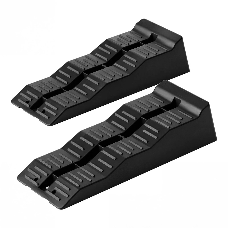 Wiltec Stufenkeile Paar in Schwarz aus Kunststoff für Wohnwagen mit 40 mm, 70 mm und 100 mm Höhe - Bild 2