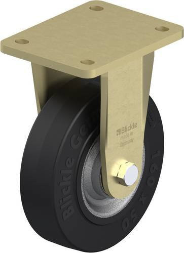 Blickle Bockrolle BS-SE 160K in Anthrazit und Schwarz aus Stahl mit 160 mm Rad-Durchmesser und 450 kg Tragfähigkeit - Bild 1
