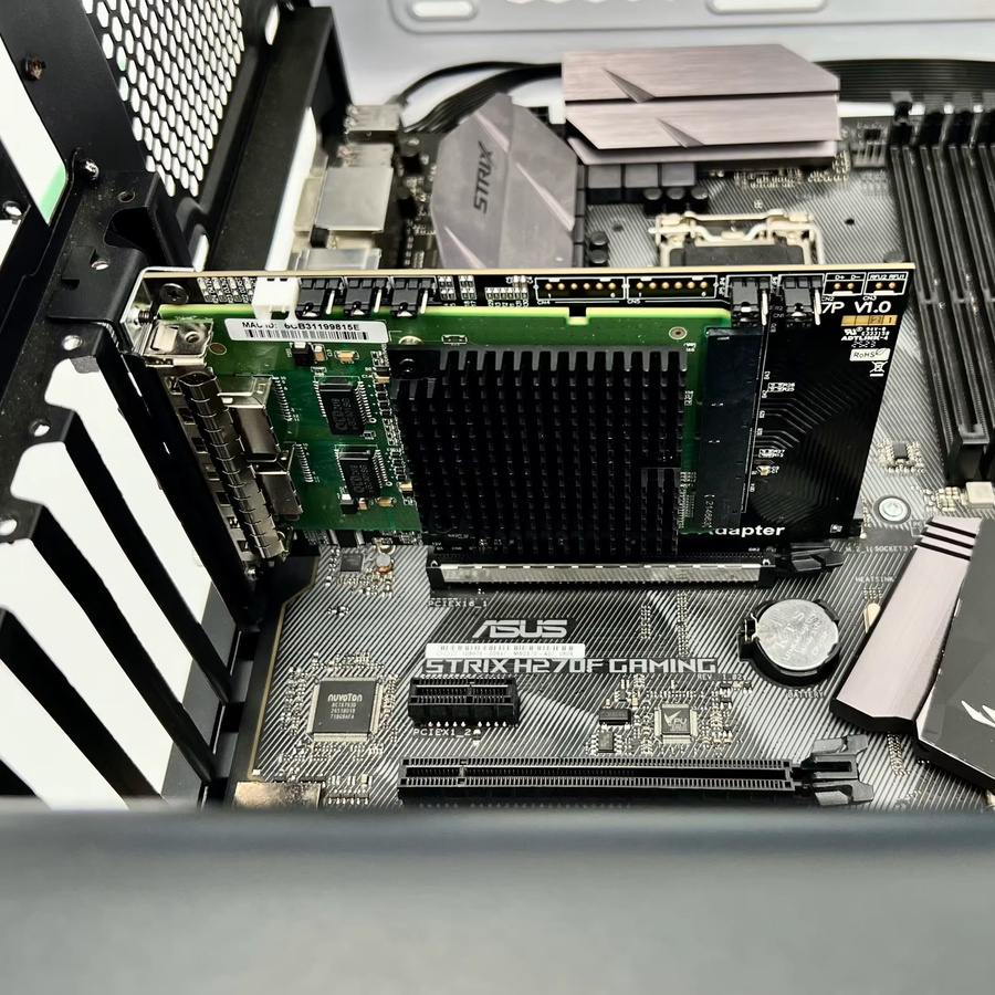 ADT-Link PCIe 5.0 x16 auf Gen-Z 4C+/SFF-TA-1002 Adapterkarte OCP NIC 3.0 Hochleistungs-Bifurkations-Erweiterungskarte in Schwarz - Bild 5