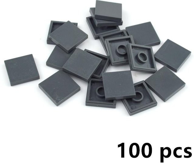 DIY Bausteine Figur Steine Glatt 2x2, Bunt, 100-teiliges Set, ab 6 Jahren - Bild 1