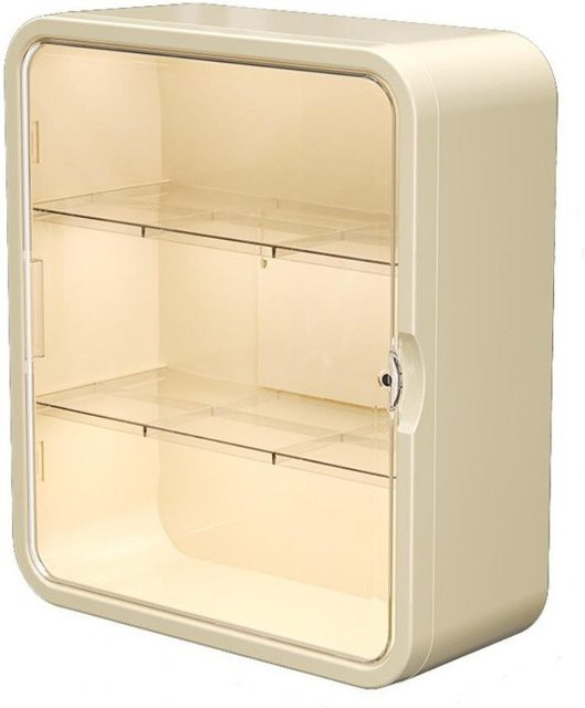 YXzhuoxing Medikamenten-Aufbewahrungsregal zur Montage ohne Bohren, Medikamentenschrank für den Heimgebrauch, beige - Bild 1