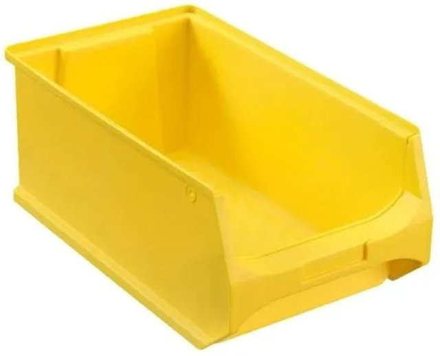 PROREGAL Sichtlagerbox aus Kunststoff, Gelb, B/T/H: 20 x 35 x 15 cm - Bild 1