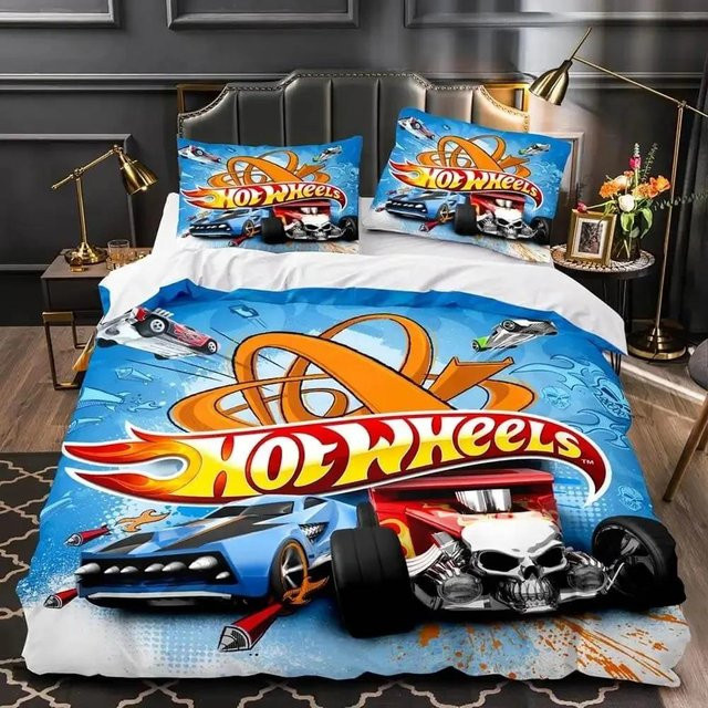 Hot Wheels Bettwäsche-Set Softura aus Mikrofaser in Blau mit Bettbezug und Kissenbezug, B/H: 135 x 200 cm - Bild 1