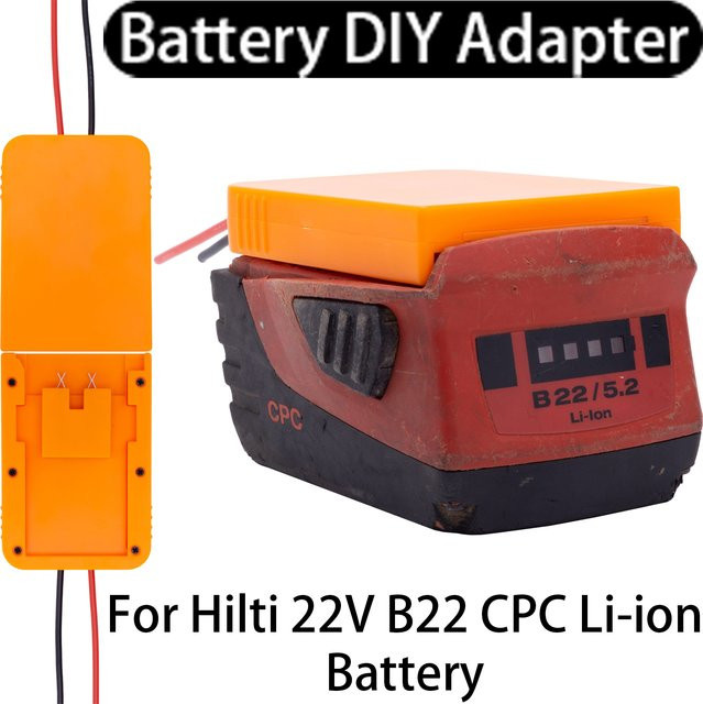 Hilti DIY-Adapter für 22V B22 CPC Li-Ionen-Akku mit 14 AWG Kabelstärke zur Umwandlung der Motornetzteilversorgung - Bild 1