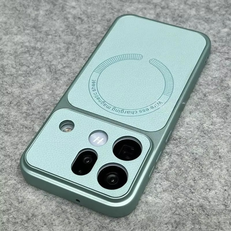 Schlichte PU-Lederhülle mit Litschi-Struktur für OPPO Find X9S Pro X9 Pro X8 Ultra X8 Pro, Magnetische Sturzsichere Hülle mit Objektivschutz, Orange/Mehrfarbig - Bild 1