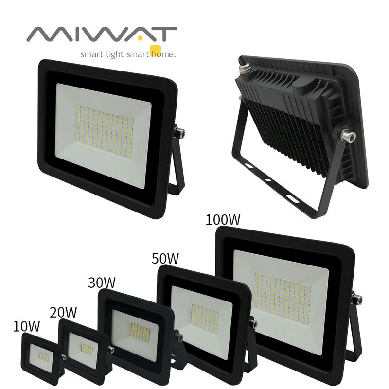 MIWAT LED Außen Flutlicht IP68 wasserdicht in Warmweiß mit weißem Reflektor - Bild 2