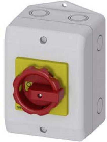 Siemens Lasttrennschalter 3-polig 16 A 6 mm² 1 Schließer 1 Öffner Rot Gelb 690 V/AC 3LD20641GP53 - Bild 1