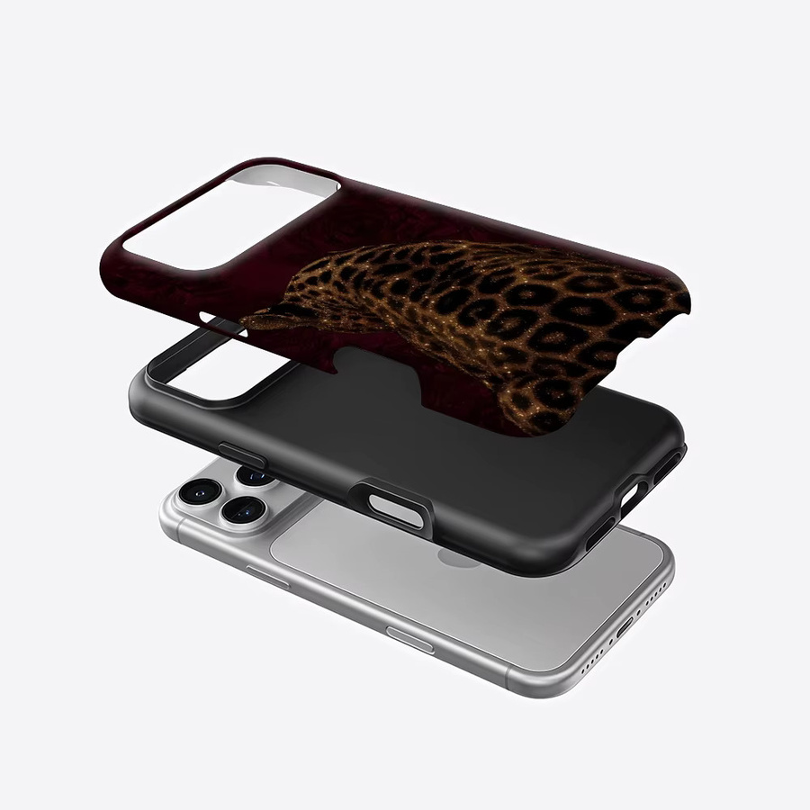 Potdemiel Magnetische Handyhülle mit Leoparden-Design in Gold für iPhone 18 17 16 15 14 13 Pro Max Plus Robuste Schutzhülle - Bild 2