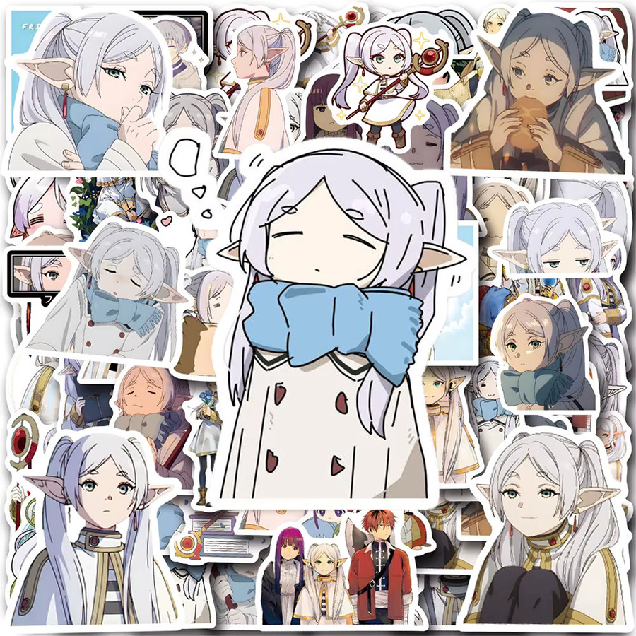 Rspctou Frieren Beyond Journey's End Aufkleber, Cartoon Anime-Sticker, wasserfest - Bild 1