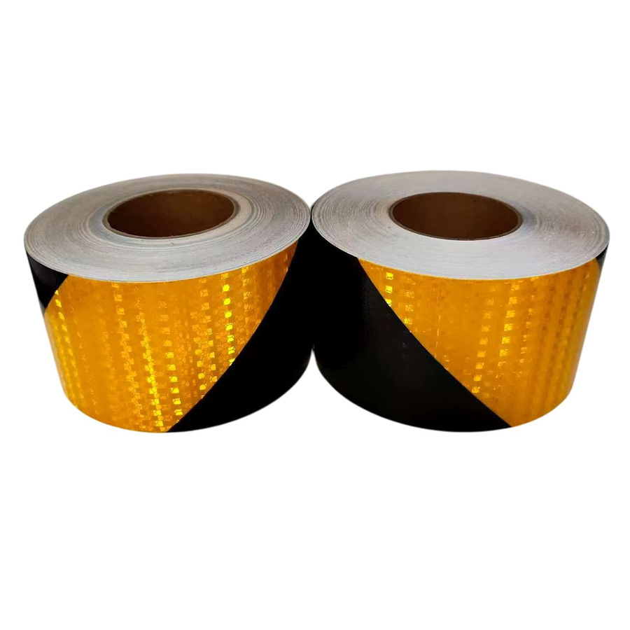 Satop Cinta Reflektierendes Klebeband Gelb-Schwarz mit Twill-Muster, wasserdichter Sicherheitswarn-Reflektoraufkleber, Breite: 5 cm, 10 cm, 15 cm oder 20 cm, Länge: 5 m - Bild 3