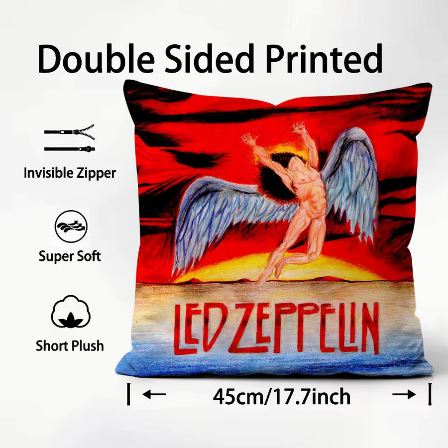 L-LLed Zeppeline Kissenbezug wendbar in Schwarz - Bild 3