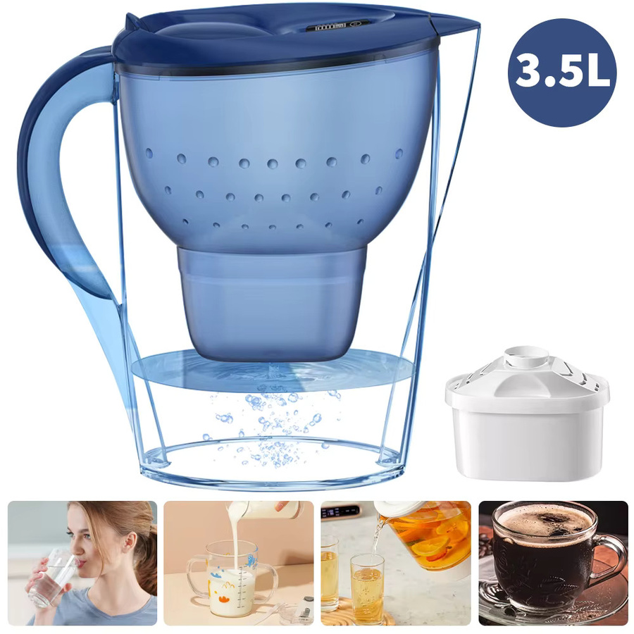 LONENESSL Haushaltsfilterkessel mit Timer, alkalischer Aktivkohle-Wasserreiniger in Blau, 3,5 l - Bild 2