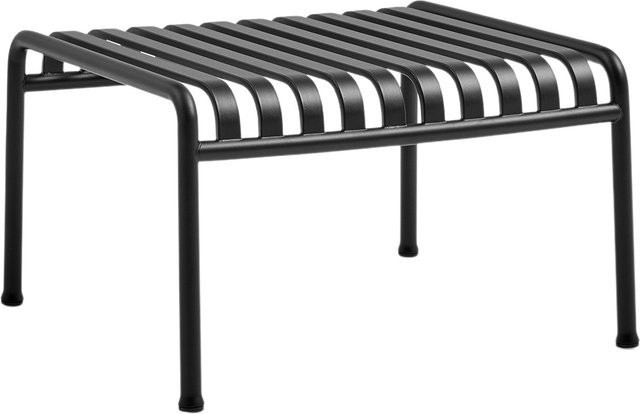 HAY Palissade Ottomane Gartenmöbel aus pulverbeschichtetem Stahl in Schwarz Matt - Bild 1