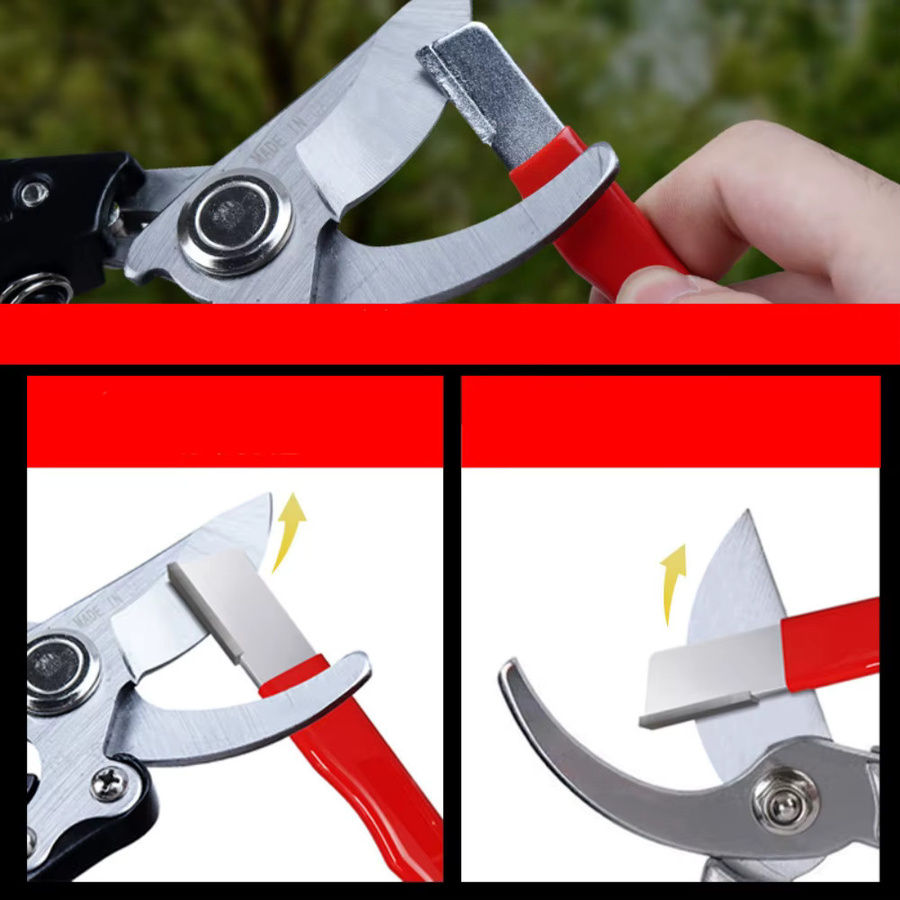Tragbarer Metall Messer und Schärfer für Messer, Scheren, Pruner und Äxte in Rot - Bild 2