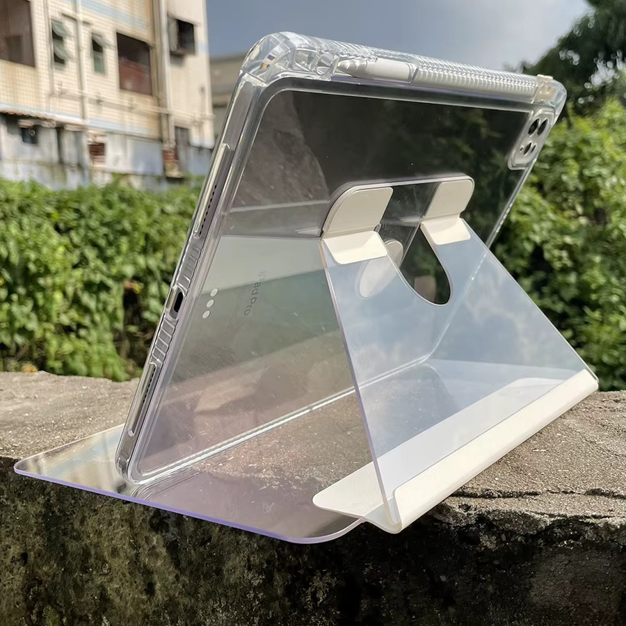 IQPEA Transparente iPad Hülle mit horizontaler Abdeckung für iPad Pro, Air und Mini Modelle - Bild 1