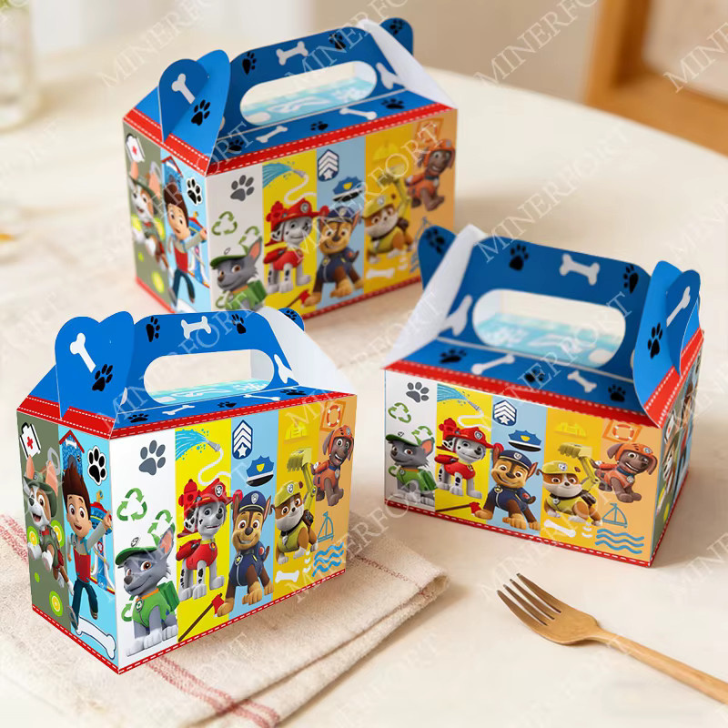Paw Patrol Candy Box Dekoration aus Papier in Multicolour als kreatives Partyzubehör für Kindergeburtstage und Babypartys - Bild 2