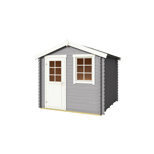 LASITA MAJA Gartenhaus Wels 2 aus Holz mit Satteldach in Lichtgrau, B/H/T: 263,7 x 233,7 x 250 cm - Bild 2