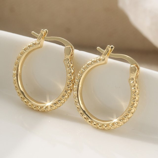YoYo Ohrringe, Kupfer, Gold, Vintage, Damen - Bild 1