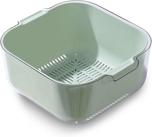 CosyHome Doppelschichtiger Abtropfkorb aus Kunststoff in Weiß - Bild 1