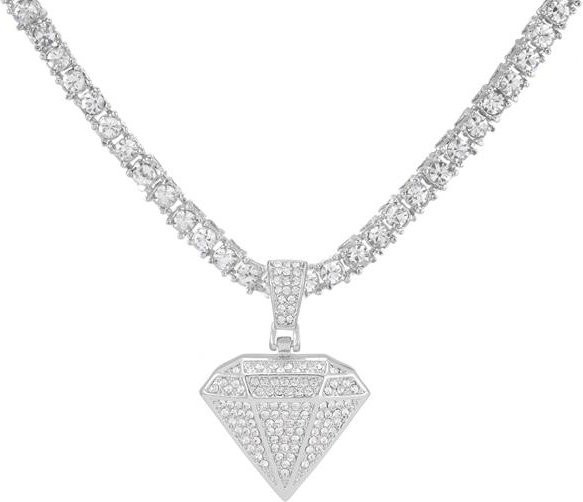 Wucifang Jewelry Halskette, Zirkonia, Silber, 45 cm, Unisex - Bild 1