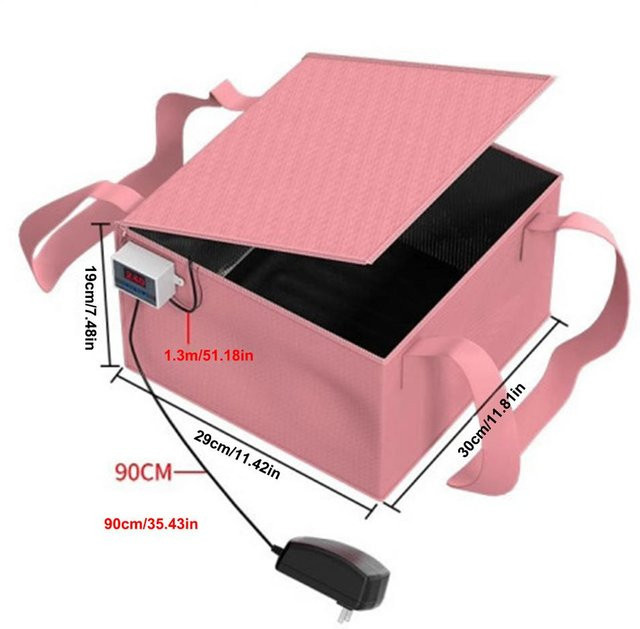 DC-HOME-4 Gärbox für Teig mit Heizkissen und präziser Temperaturregelung, faltbarer Brotgärschrank für Sauerteig, Schwarz - Bild 1