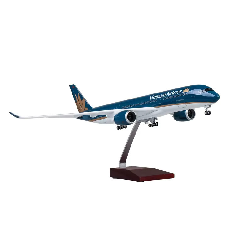 ZOCO Vietnam Airlines A350 Flugzeugmodell im Maßstab 1:142 aus Harz in Blau mit Rädern - Bild 2