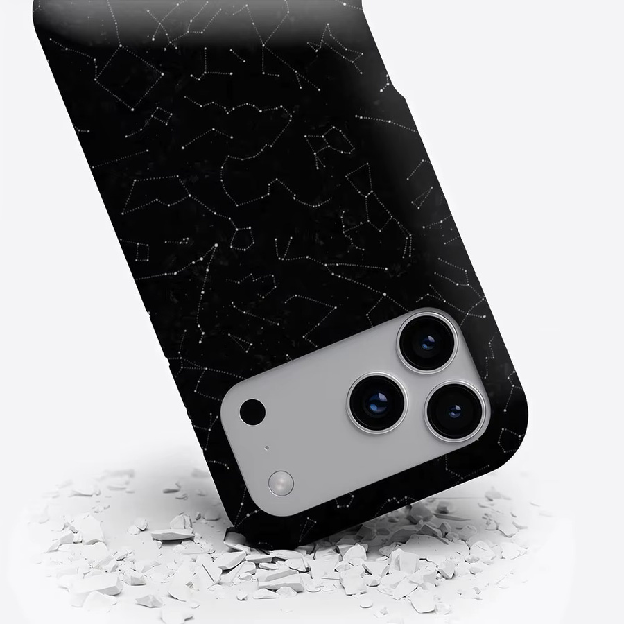 Aurbe Matte 2-in-1 MagSafe Hülle mit Sternenmuster für iPhone 17 16 15 14 Plus Pro Max, Stoßfeste Hartschale, Schwarz - Bild 3