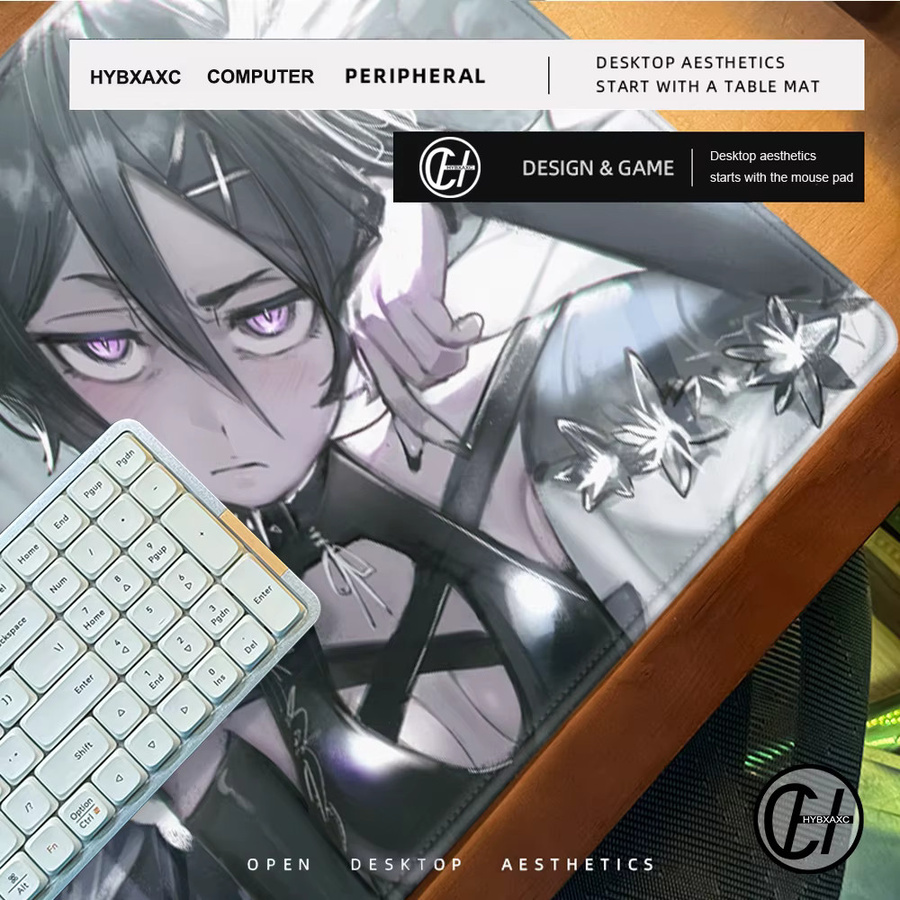 Rutschfestes Gaming Mauspad Rukia Kuchiki für PC und Laptop, Multicolour - Bild 5