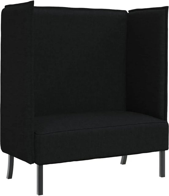 vidaXL Modernes Sofa mit hohem Rücken in Schwarz aus Stoff, Höhe: 101 cm, Breite: 121 cm, Tiefe: 76 cm - Bild 1