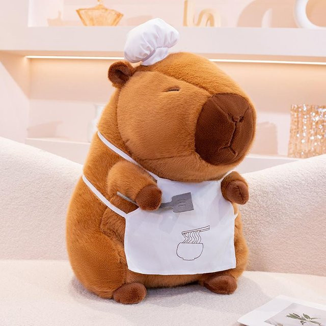 Kidsly Capybara Koch Brot Plüschtier, Puppe, 35cm, Braun - Bild 1