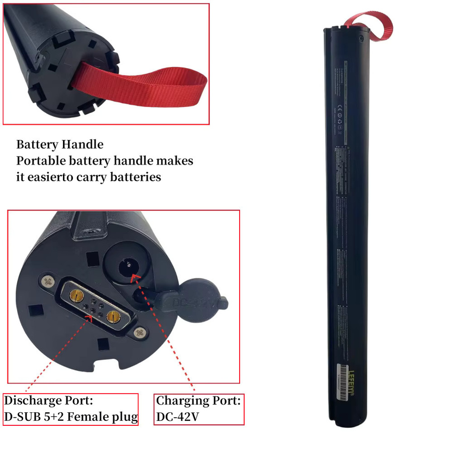 Huanxi HX X7 Elektro-Roller Akku, 36V 10,4Ah, wiederaufladbare eingebaute Batterie, Schwarz - Bild 4
