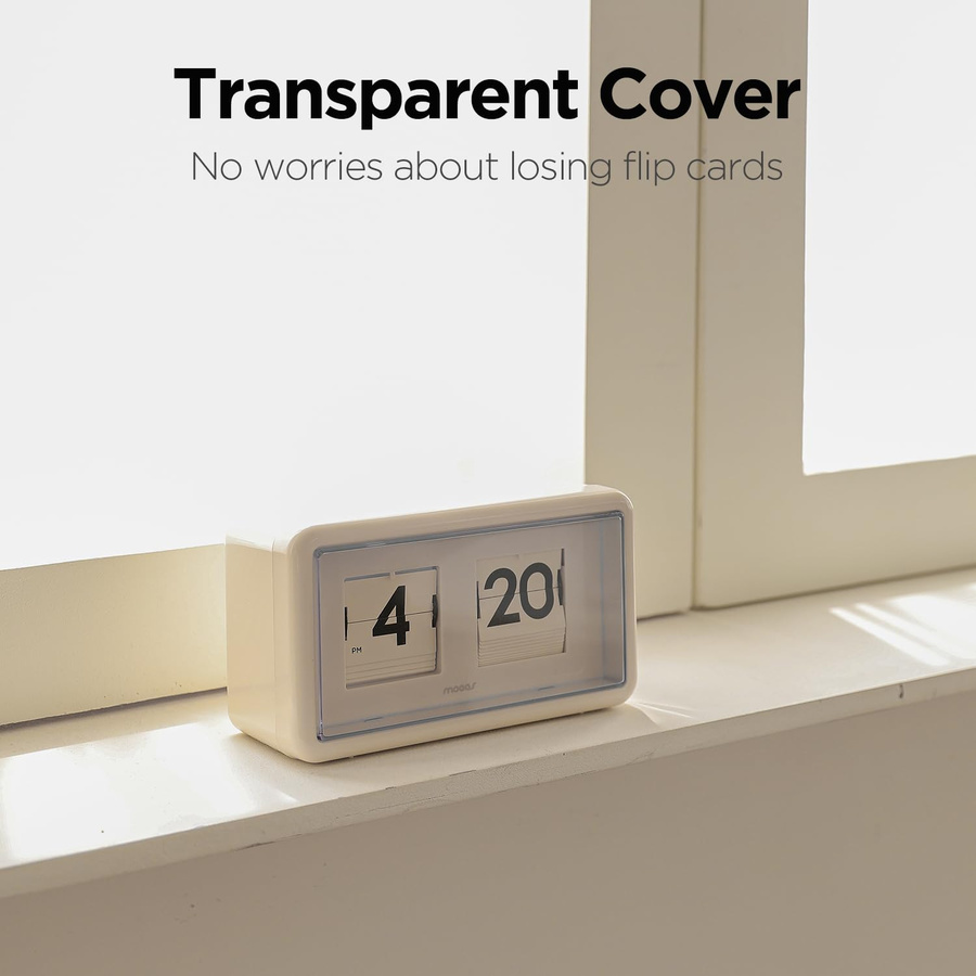 mooas Newtro Flip Clock Retro Design Tischuhr mit AM/PM Anzeige batteriebetrieben - Bild 2