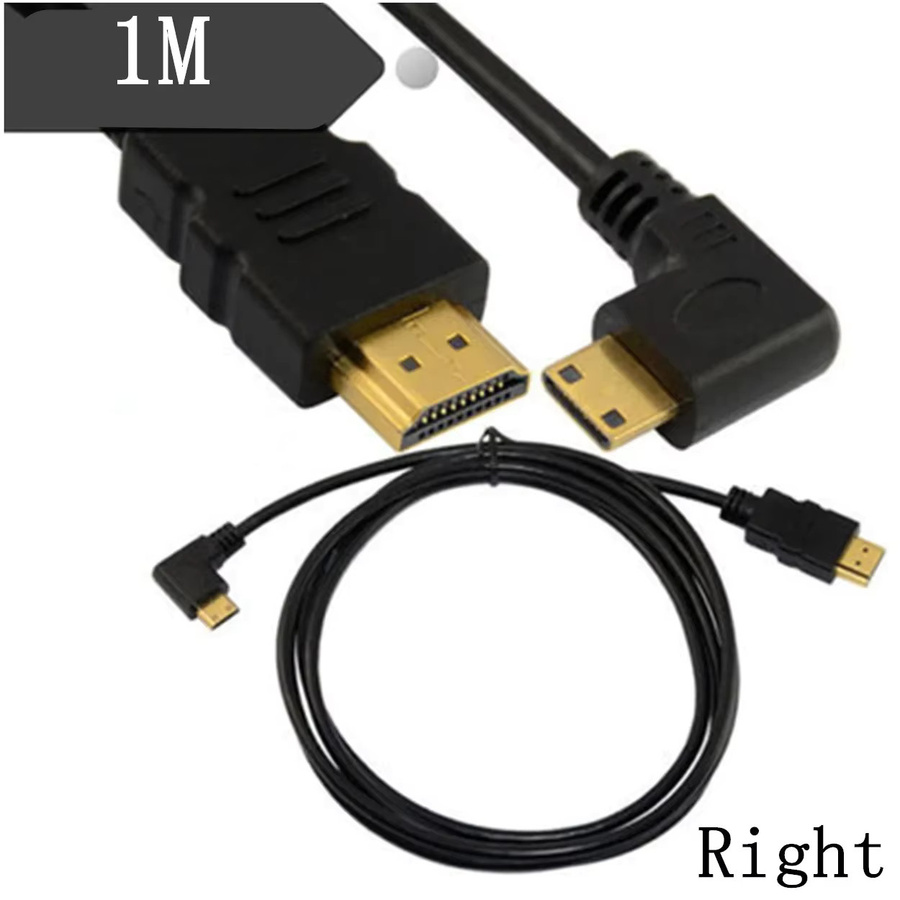 BSN HDMI auf Mini-HDMI Kabel 1.83 m in Schwarz mit 90 Grad Winkel für 1080P Auflösung - Bild 3