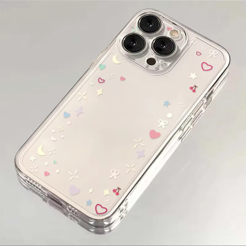 Bunte Mondbogen-Liebesherz Handyhülle für Samsung Galaxy S26 S25 S24 S23 S22 Ultra Plus, transparent und mehrfarbig - Bild 2