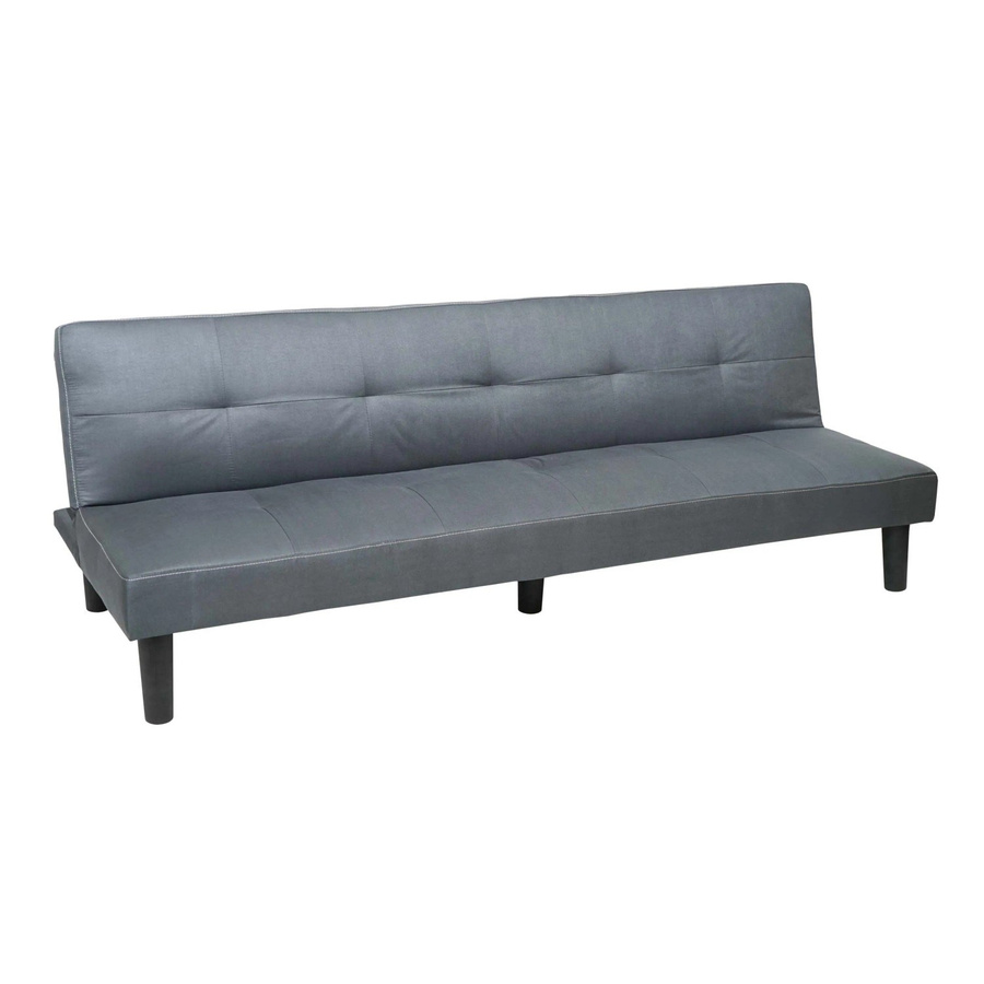 MCW 3er-Sofa G11 Schlafsofa mit Schlaffunktion in Grau aus Stoff und Kunstleder, Breite: 195 cm - Bild 2