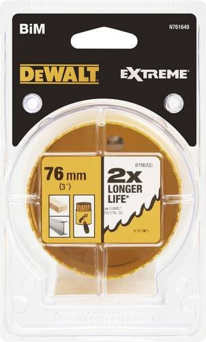 DeWalt Bimetall Lochsäge DT90330-QZ in Gelb, Durchmesser: 76 mm - Bild 1