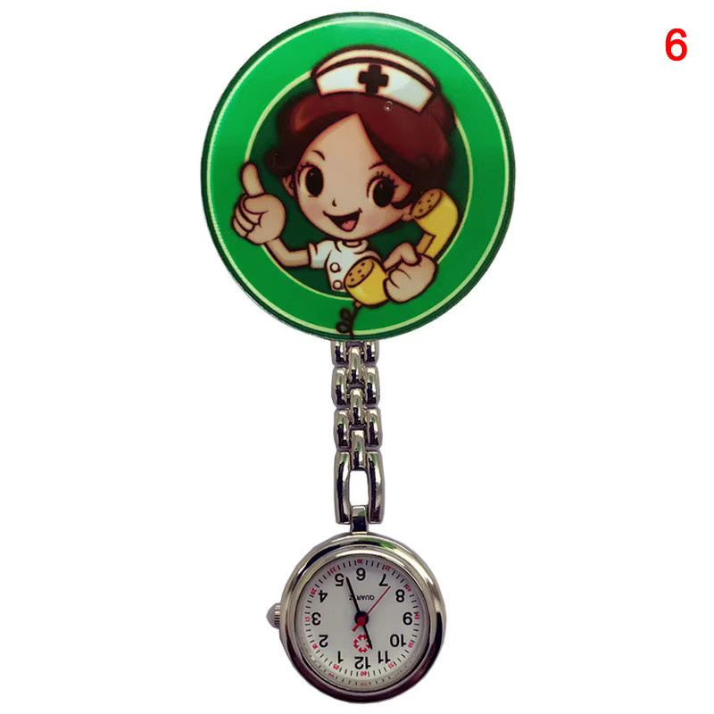 Taschenuhr Quarz, Messing, Weiß, Damen - Bild 3