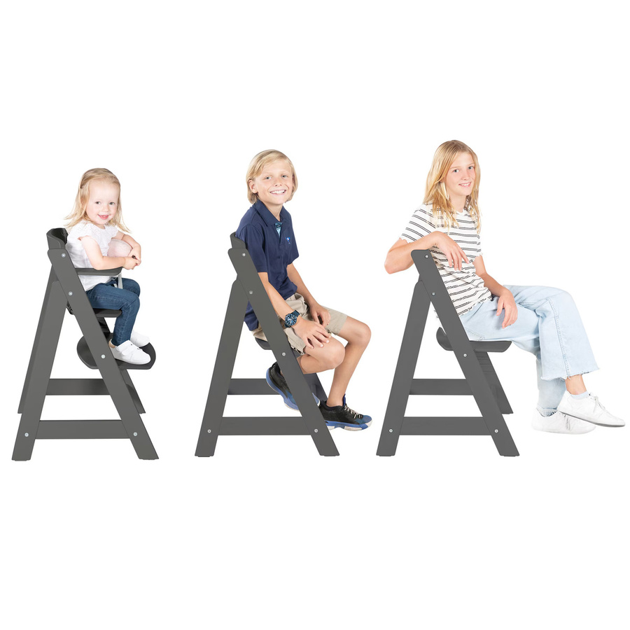 Roba Treppenhochstuhl Sit Up Click 'n Flex in Anthrazit und Grau aus lackiertem Holz - Bild 2