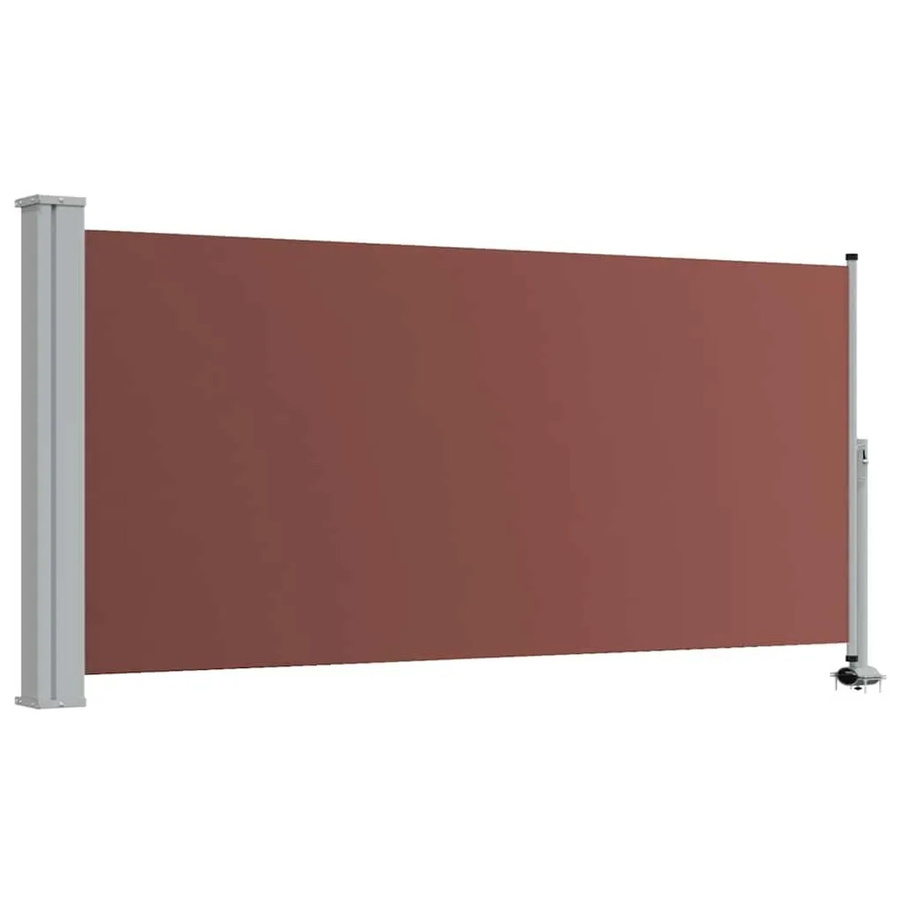 vidaXL Ausziehbare Seitenmarkise aus Polyester in Braun, B/H: 300 x 120 cm - Bild 2