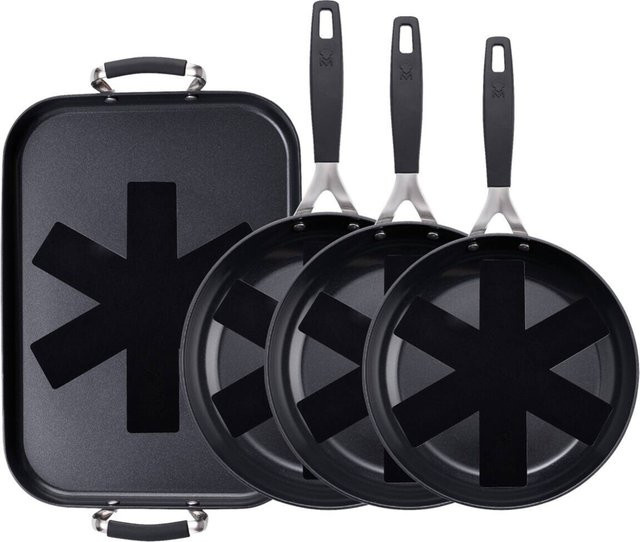 MASTERPRO Pfannenset SMART 4-teilig aus Aluminium mit Keramikbeschichtung in Schwarz - Bild 1