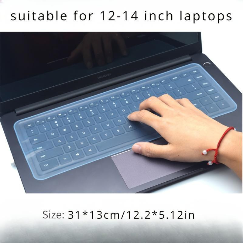 LChome Silikon-Tastaturabdeckung für Laptops von 30,48-35,56 cm, blau, flexibel und waschbar - Bild 3