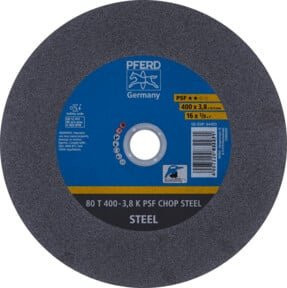 PFERD Trennscheibe für Metallkreissägen PSF CHOP STEEL für Stahl, Farbe: Grau, Durchmesser: 400 mm, Breite: 3,8 mm, Bohrung: 25,4 mm - Bild 1