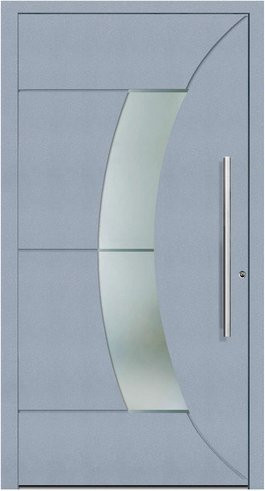 KNOCK Aluminium-Haustür Terra Nova in Grau mit Glaseinsatz und RC2-Schutz, B/H: 100,0 x 210,0 cm - Bild 1