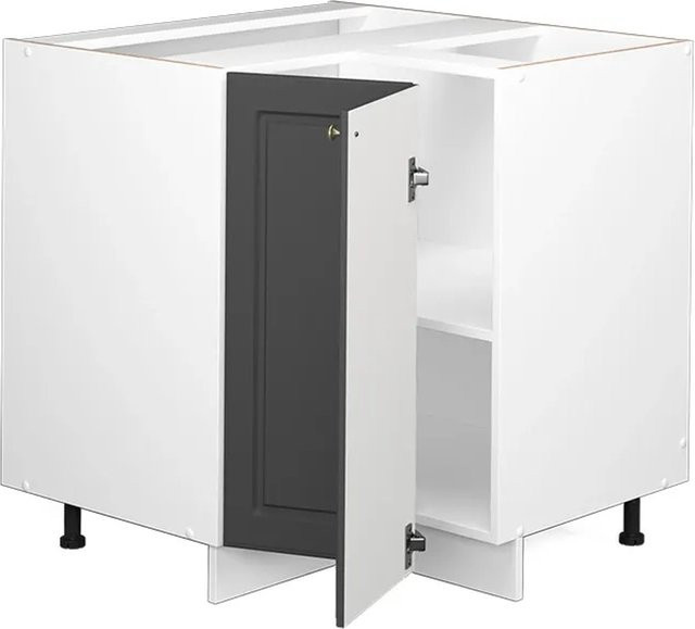Vicco Eckunterschrank Fame-Line Küchenunterschrank Anthrazit-Gold/Weiß B/T/H: 80,5 x 60,0 x 82,0 cm - Bild 1