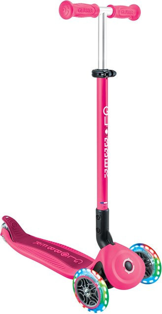 Globber Go-Up Active Lights 3 in 1 Dreirad Laufrad und Scooter fuchsia pink - Bild 1