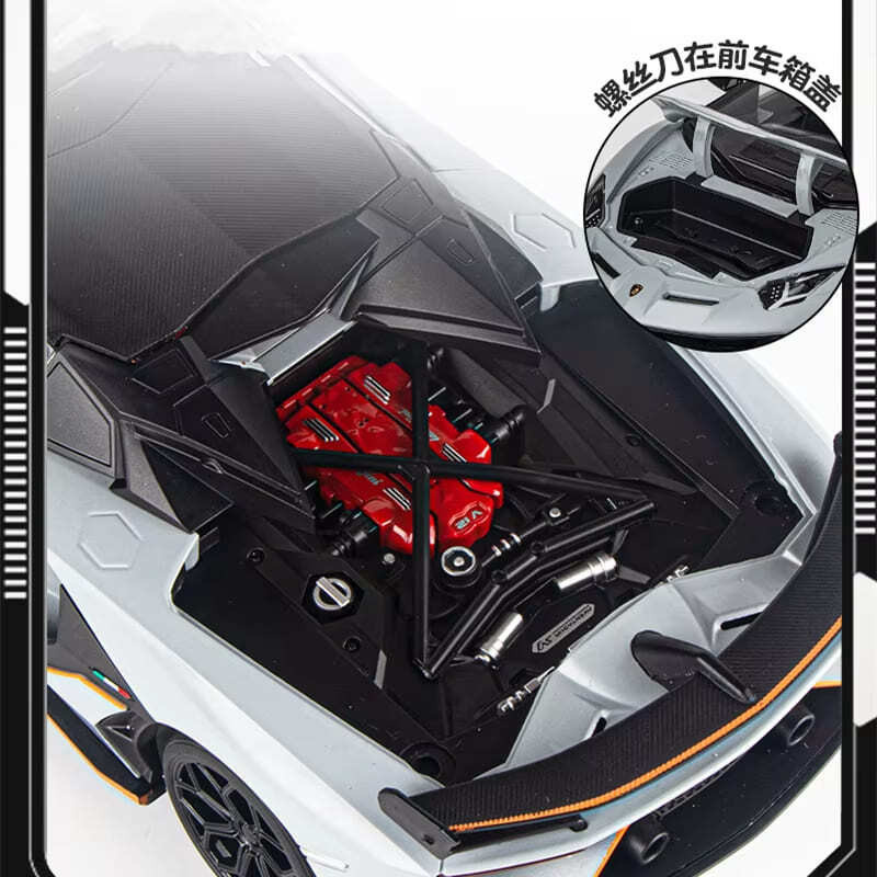 JJRC Aventadors SVJ Rennwagenmodell 1/18 Sportfahrzeuge aus Legierung grau - Bild 2