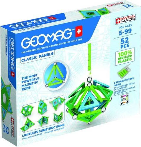 GEOMAG Classic Panels Green Set aus Recyclingkunststoff mit 52 Teilen - Bild 1