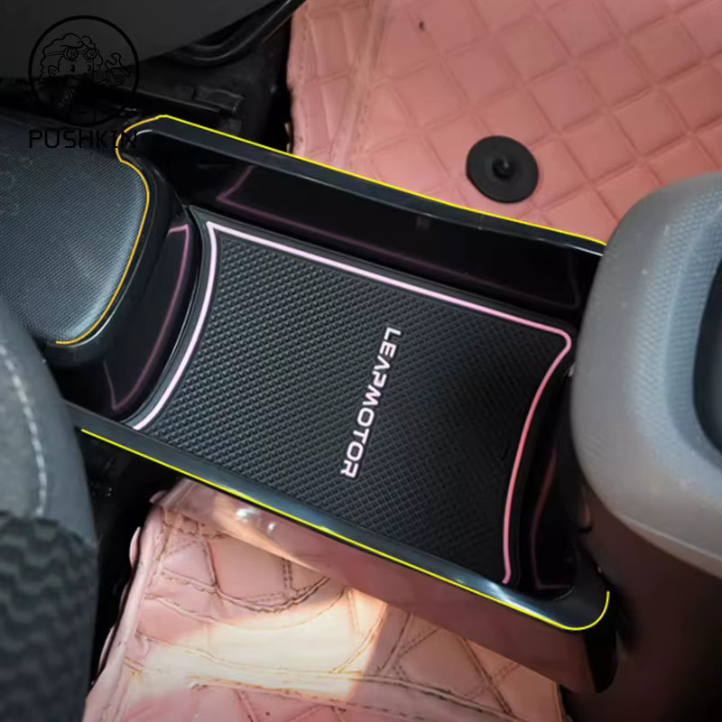 ourlife Armlehnen-Ablagebox für Leapmotor T03 (Modelle 2024, 2025, 2026) in Schwarz - Bild 3