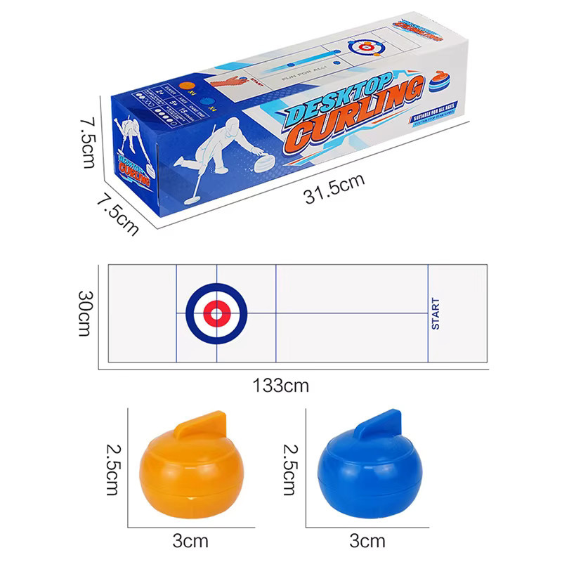 FoPcc Tabletop Curling Game, Brettspiel, Bunt / Mehrfarbig - Bild 4