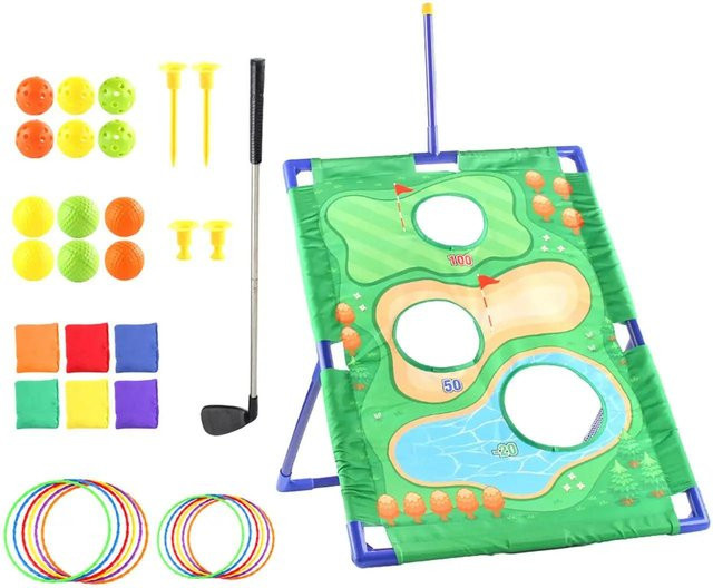 Discover Intime Golf-Tuchständer Sandbeutelring 3-in-1 Wurfspiel, ab 3 Jahre, Set - Bild 1